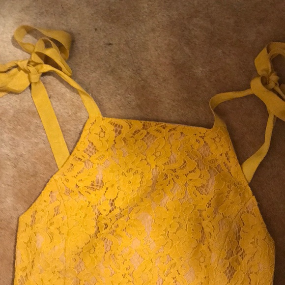 Revolve Endless Rose Honey Lace Tie Shoulder Dress - Picture 4 of 5